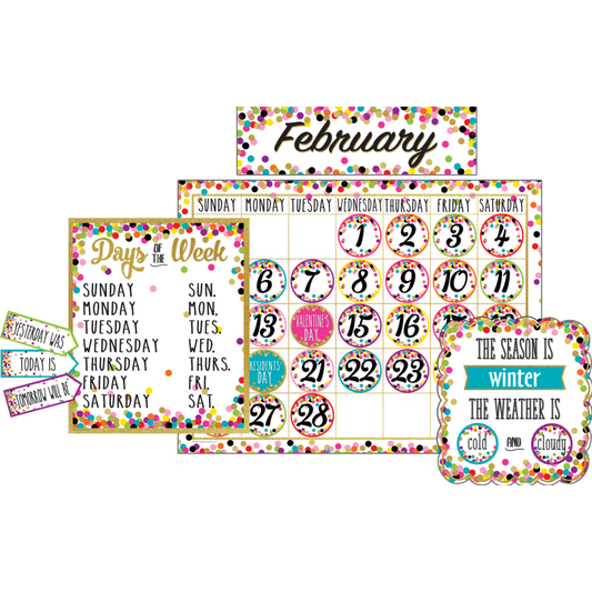 Confetti Calendar Bulletin Board