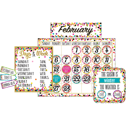 Confetti Calendar Bulletin Board