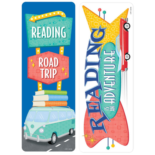 Mid-Century Mod Reading Road Trip Bookmarks