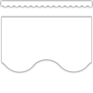 White Scalloped Border Trim