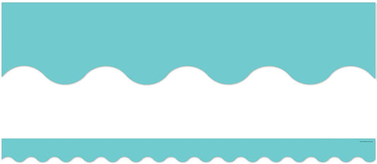 Light Turquoise Scalloped Border Trim