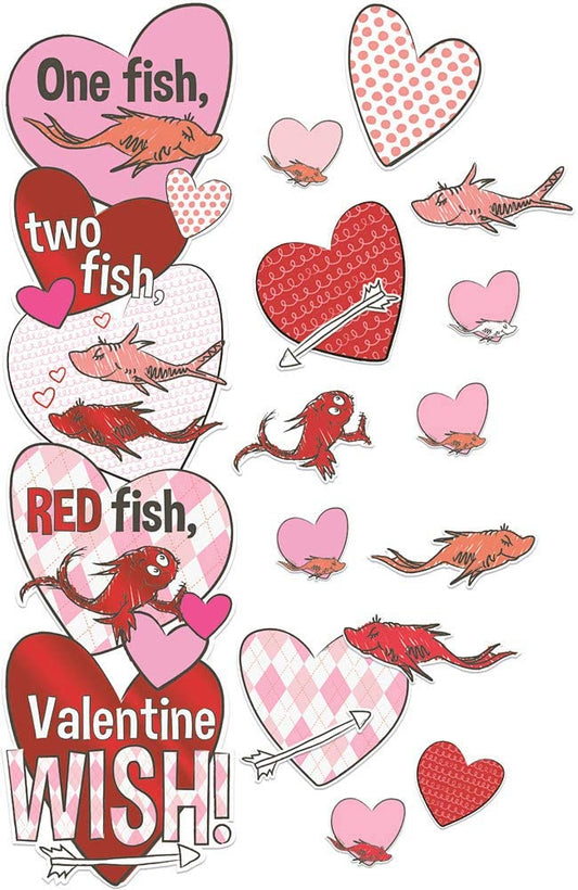 Dr. Seuss One Fish Two Fish Valentine's Day All-in-One Door Decor Kits (D)