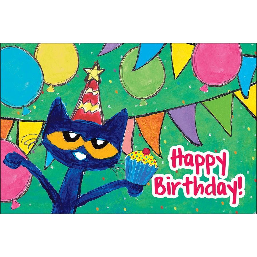 PETE THE CAT HAPPY BIRTHDAY POSTCARDS