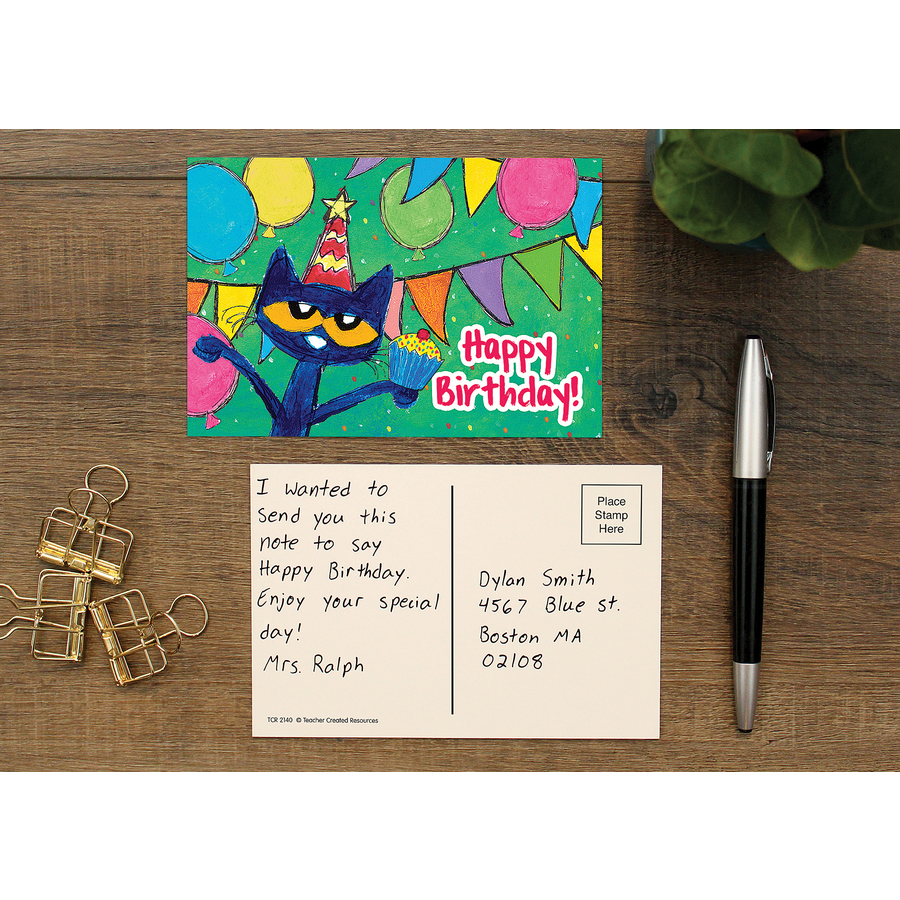 PETE THE CAT HAPPY BIRTHDAY POSTCARDS