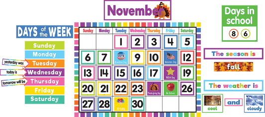 Colorful Calendar Bulletin Board