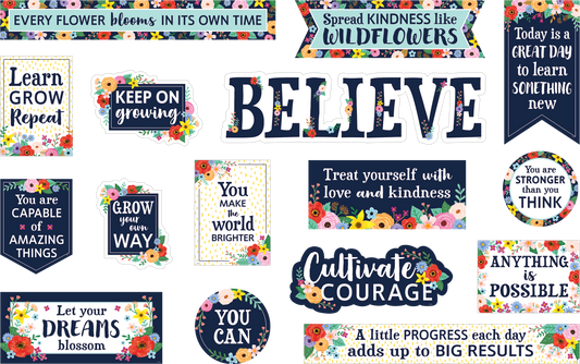 Wildflowers Mini Bulletin Board Set