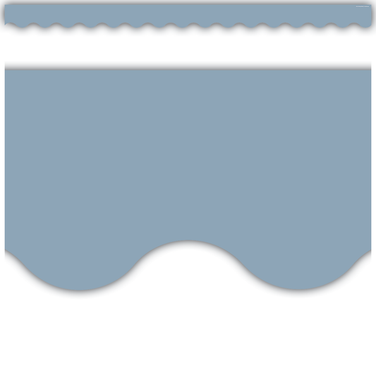 Cottage Blue Scalloped Border Trim