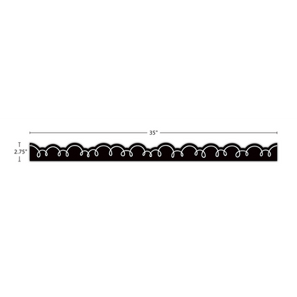 Black with White Squiggles Die-Cut Border Trim