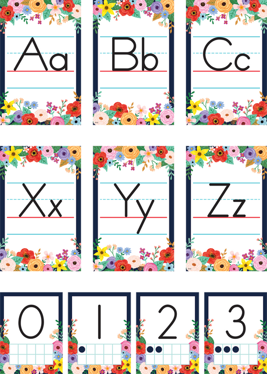 Wildflowers Alphabet Bulletin Board Set