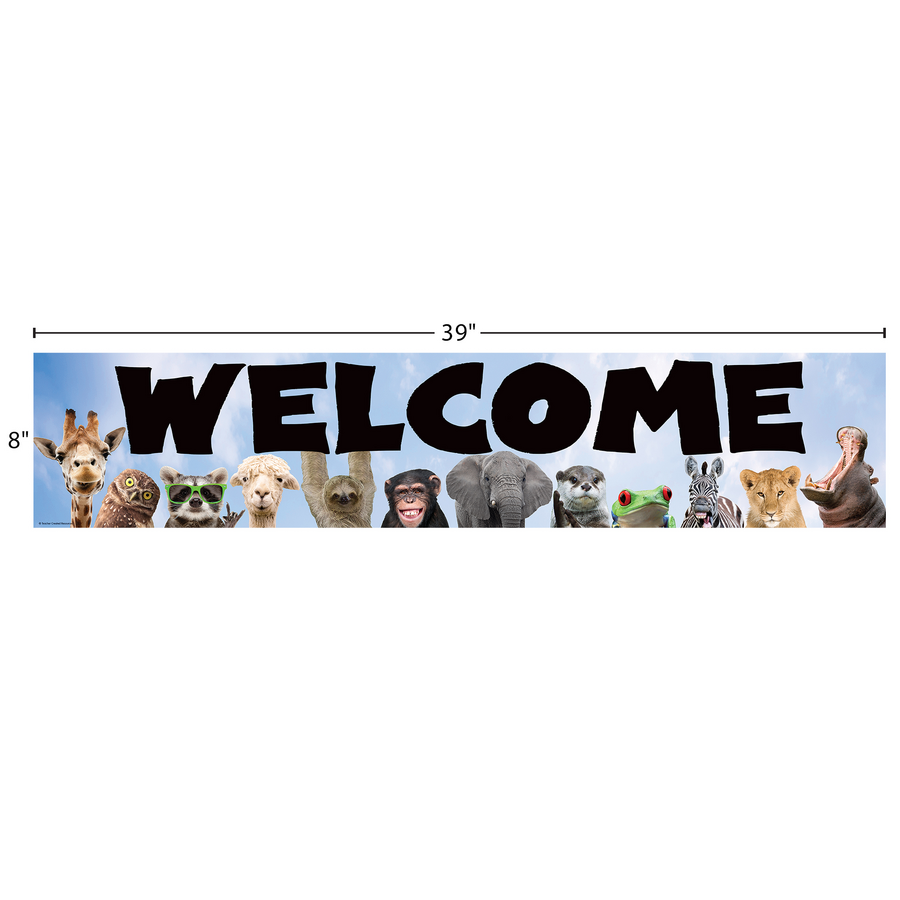 Go Wild Animals Welcome Banner