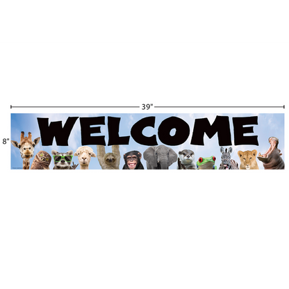 Go Wild Animals Welcome Banner