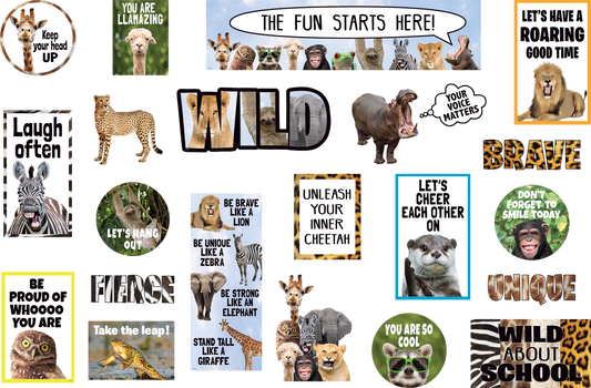 Go Wild Animals Mini Bulletin Board