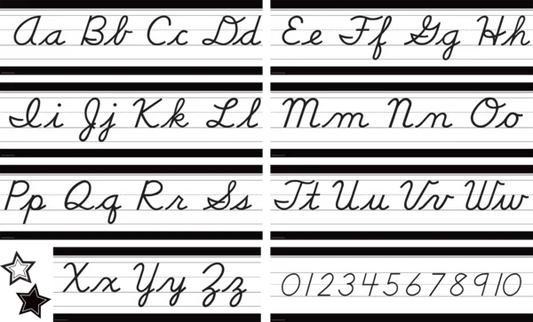Black and White Cursive Mini Bulletin Board