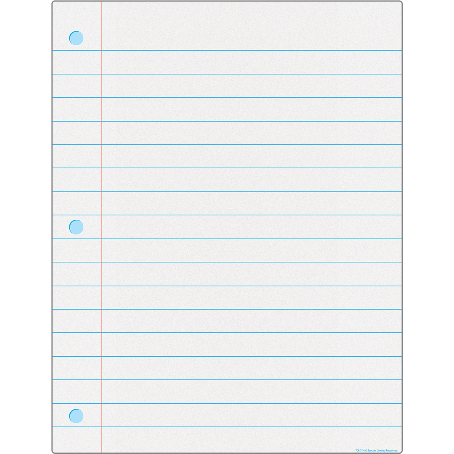 Notebook Paper Write-On/Wipe-Off Chart