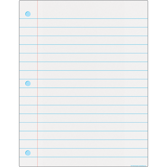 Notebook Paper Write-On/Wipe-Off Chart