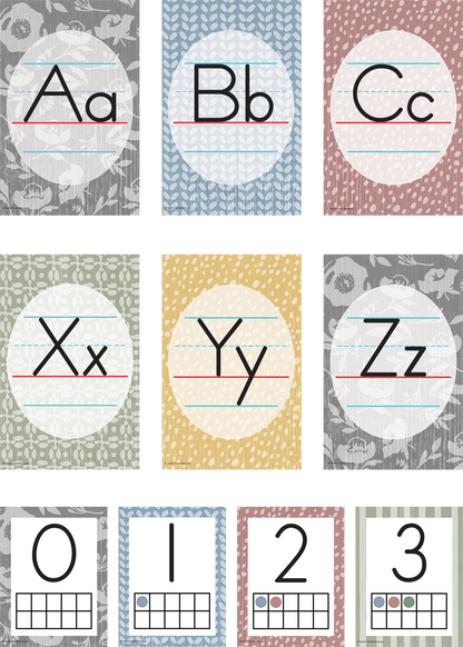 Classroom Cottage Alphabet Bulletin Board Set