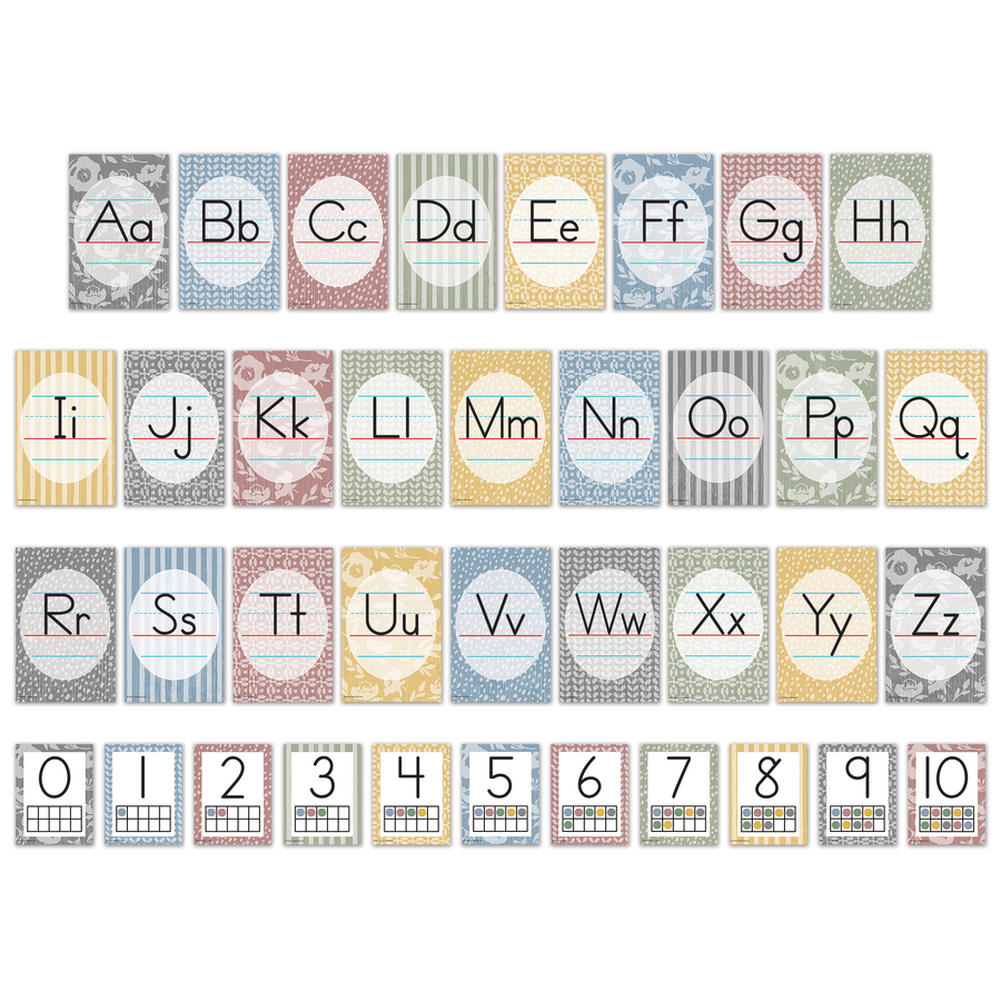 Classroom Cottage Alphabet Bulletin Board Set