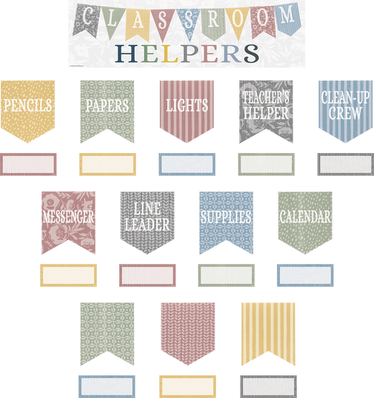 Classroom Cottage Classroom Helpers Mini Bulletin Board Set