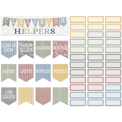 Classroom Cottage Classroom Helpers Mini Bulletin Board Set