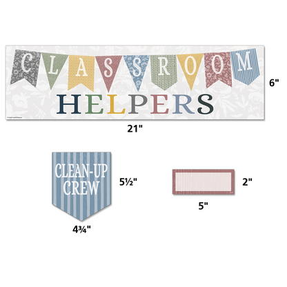 Classroom Cottage Classroom Helpers Mini Bulletin Board Set