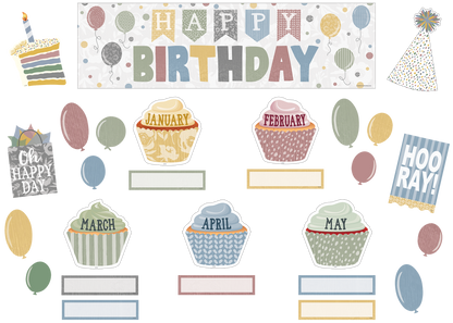 Classroom Cottage Happy Birthday Mini Bulletin Board Set