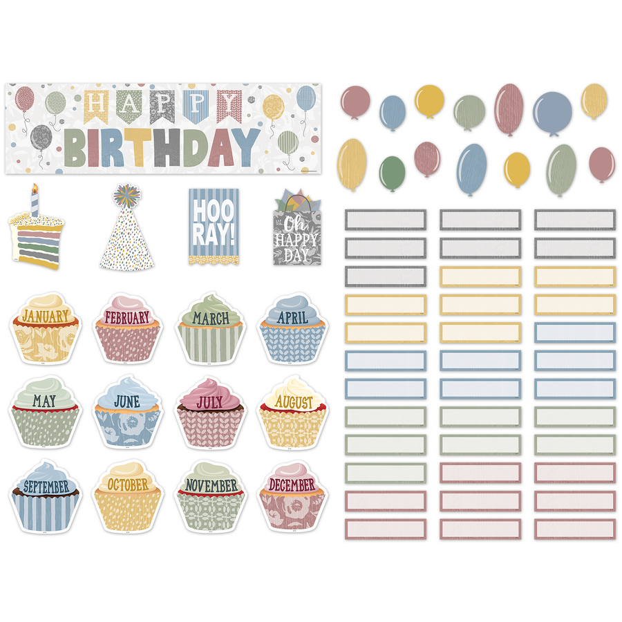 Classroom Cottage Happy Birthday Mini Bulletin Board Set
