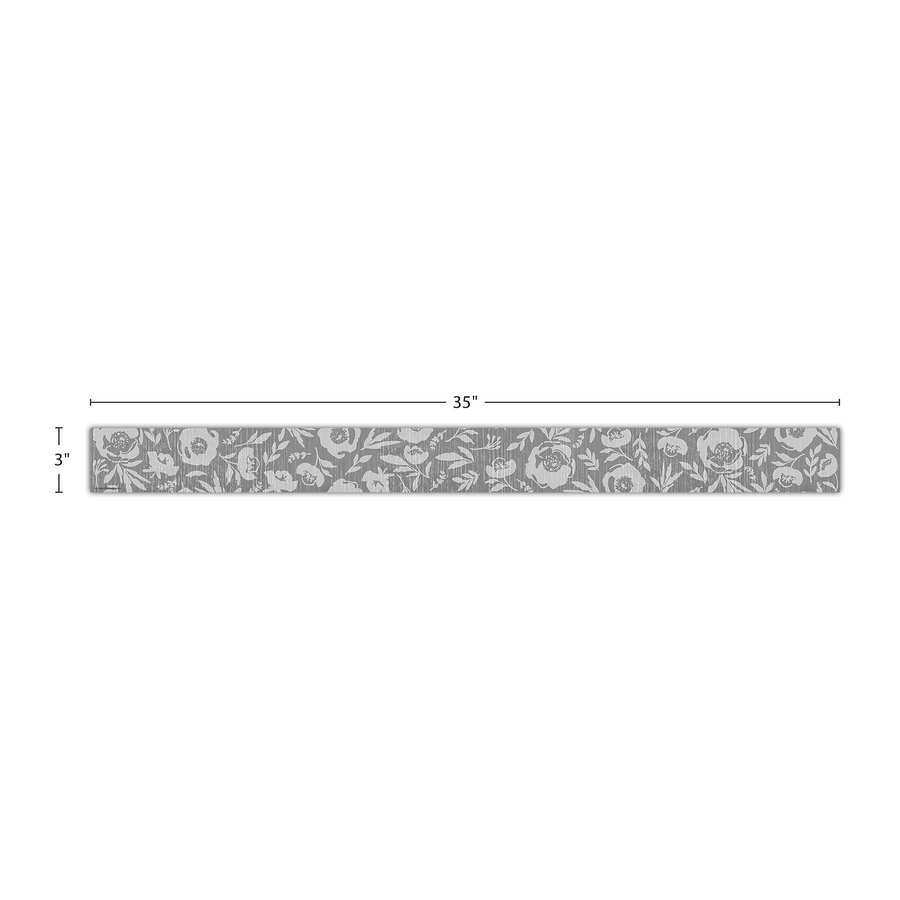 Classroom Cottage Gray Floral Straight Border Trim