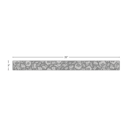 Classroom Cottage Gray Floral Straight Border Trim