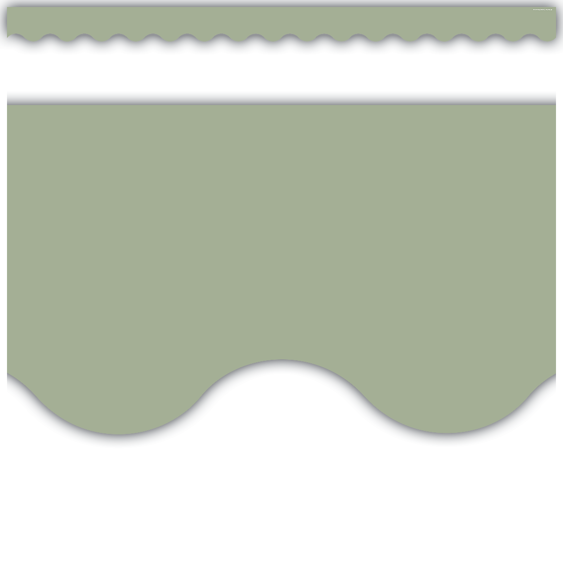 Sage Green Scalloped Border Trim