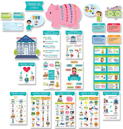 Financial Literacy for Kids Bulletin Board Set