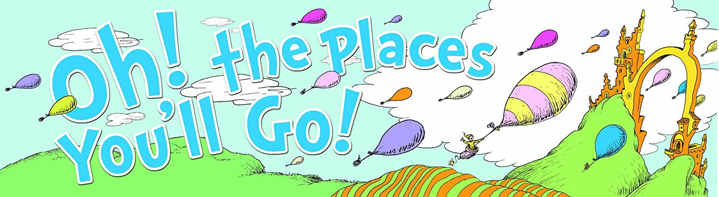 Dr Seuss Oh The Places Balloons Poster