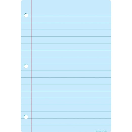 Smart Poly® Chart, 13" X 19", Light Blue Notebook Paper