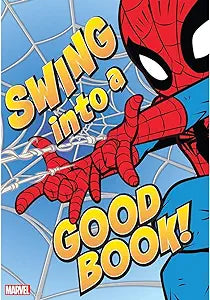 ''Swing Into a Good Book'' Marvel Spiderman Poster 13" X 19"