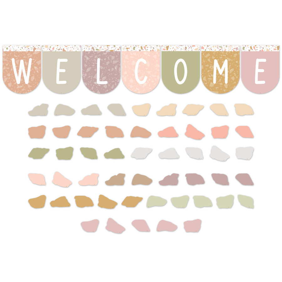 Terrazzo Tones Welcome Bunting Bulletin Board Set