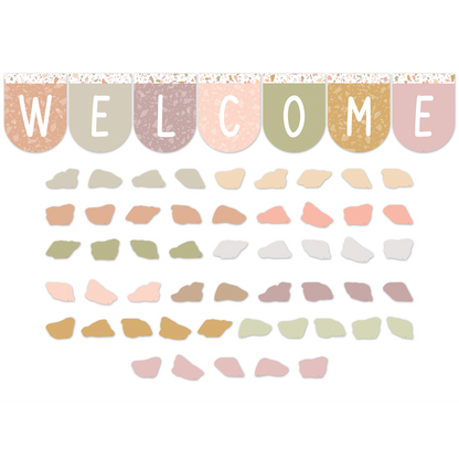 Terrazzo Tones Welcome Bunting Bulletin Board Set