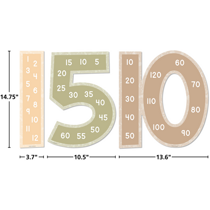 Terrazzo Tones Skip Counting/Multiples Jumbo Numbers Bulletin Board Set