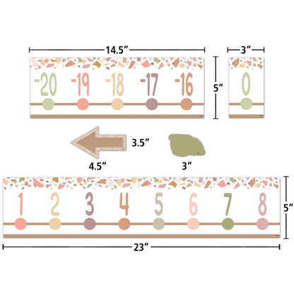 Terrazzo Tones Number Line (-20 to +120) Bulletin Board Set