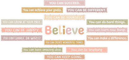 Terrazzo Tones Believe You Can Mini Bulletin Board Set