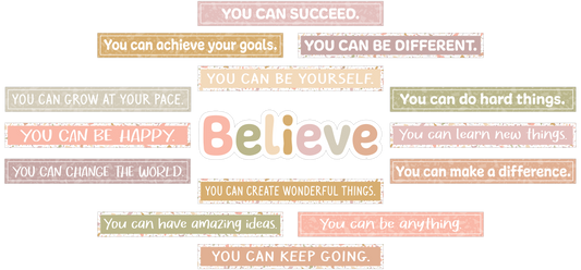 Terrazzo Tones Believe You Can Mini Bulletin Board Set