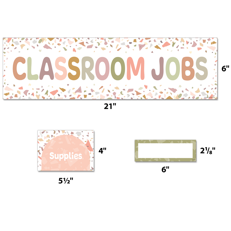 Terrazzo Tones Classroom Jobs Mini Bulletin Board Set