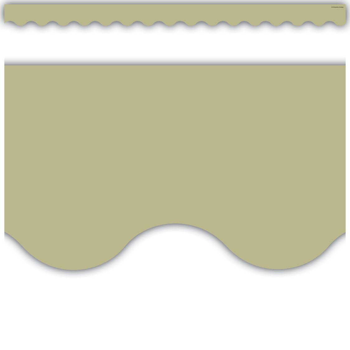 Olive Green Scalloped Border Trim