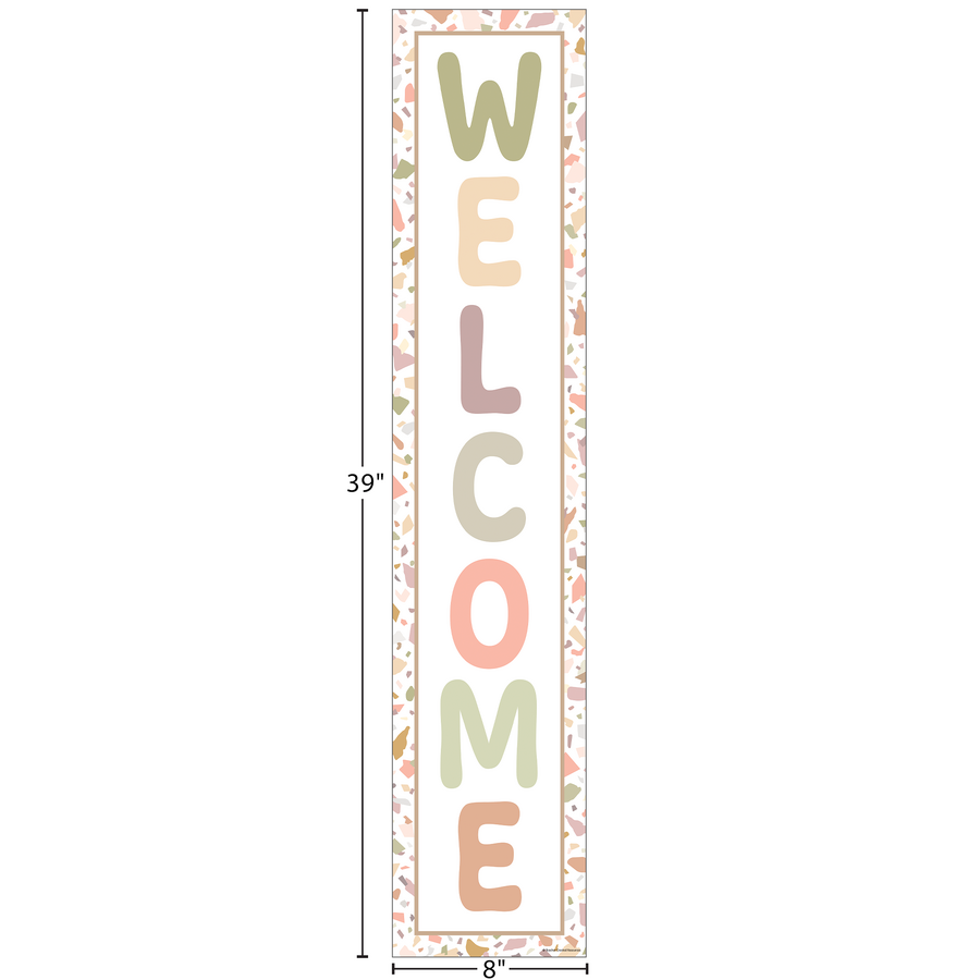 Terrazzo Tones Welcome Banner