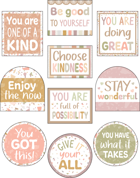 Terrazzo Tones Positive Sayings Accents