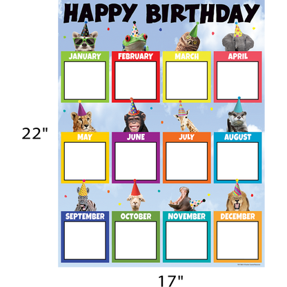 Go Wild Animals Happy Birthday Chart