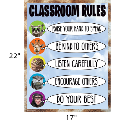 Go Wild Animals Classroom Rules Chart