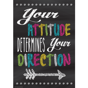 Your Attitude Determines Your Direction Positive Poster