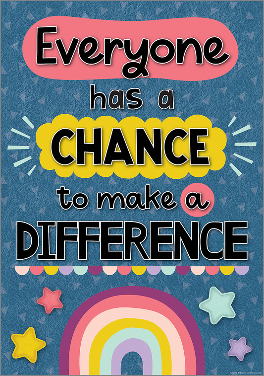 Everyone Has a Chance to Make a Difference Positive Poster