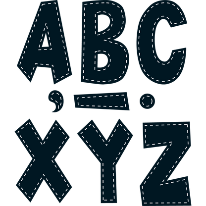 Black Stitch 7" Fun Font Letters