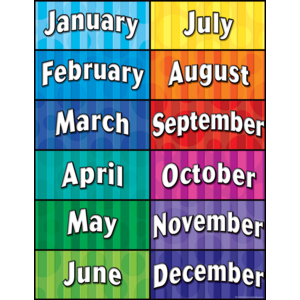 Months of the Year Chart