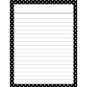 Black Polka Dots Lined Chart